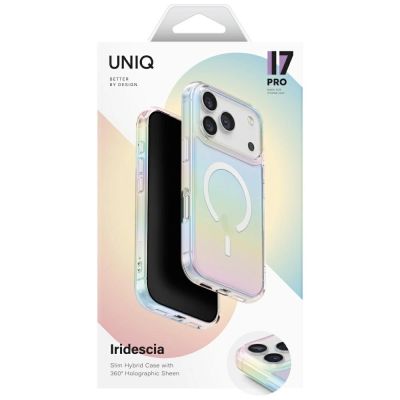 6. Uniq Iridescia Magclick Charging Case for iPhone 17 Pro - Multicolor