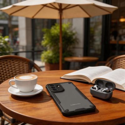 4. Tech-Protect Rugged Shield Case for Samsung Galaxy A57 5G - Translucent Black