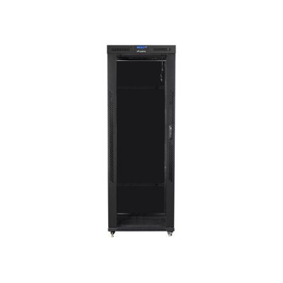 2. LANBERG FLOOR RACK CABINET 19" 42U 800X1000 GLASS DOOR LCD BLACK FF01-8042-12BL (FLAT PACK)