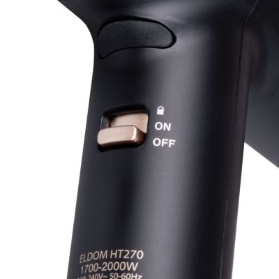 11. ELDOM HAIR DRYER HT270 BRIZO 2000W SUPER-SILENT TECHNOLOGY 3 AIRFLOW LEVELS, IONIZATION AUTO-CLEANING FUNCTION;