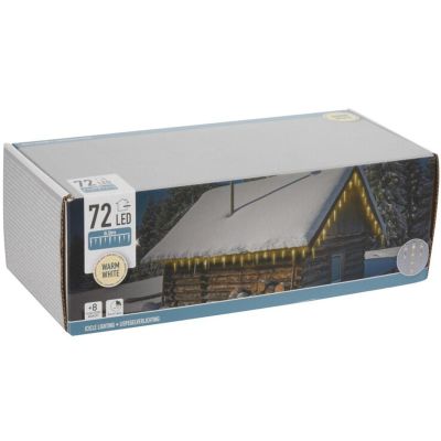 7. LAMPS LIGHT CURTAIN ICICULARS OUTDOOR 72 LED WARM WHITE TIMER