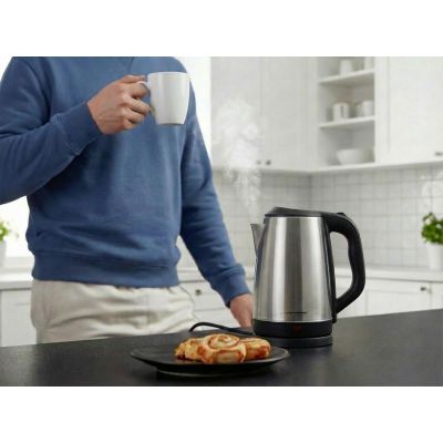 6. ESPERANZA ELECTRIC KETTLE TIBER 2.5 L MATT SILVER EKK036X