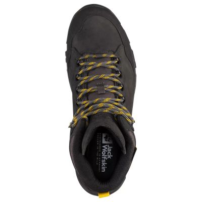 6. Jack Wolfskin REBELLION TEXAPORE MID M phantom / burly yellow XT men's hiking boots (4051171_6357)