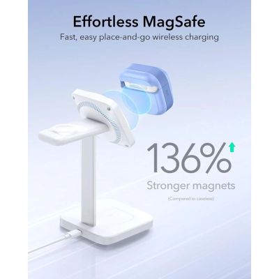 2. ESR Pulse HaloLock MagSafe Case for Apple AirPods 4 / 5 - light blue