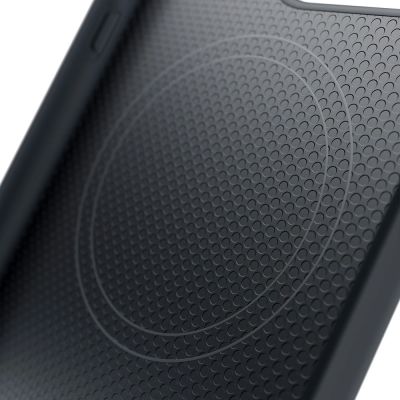 2. 3mk Hardy Apple Silky Leather MagCase for Apple iPhone 15 Plus - Black