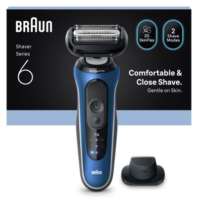 4. Braun 62-B1200s Series 6 Elektrorasierer, blue/schwarz