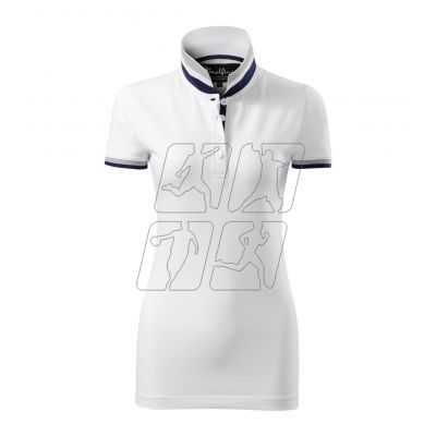 2. Malfini Collar Up W MLI-25700 white polo shirt