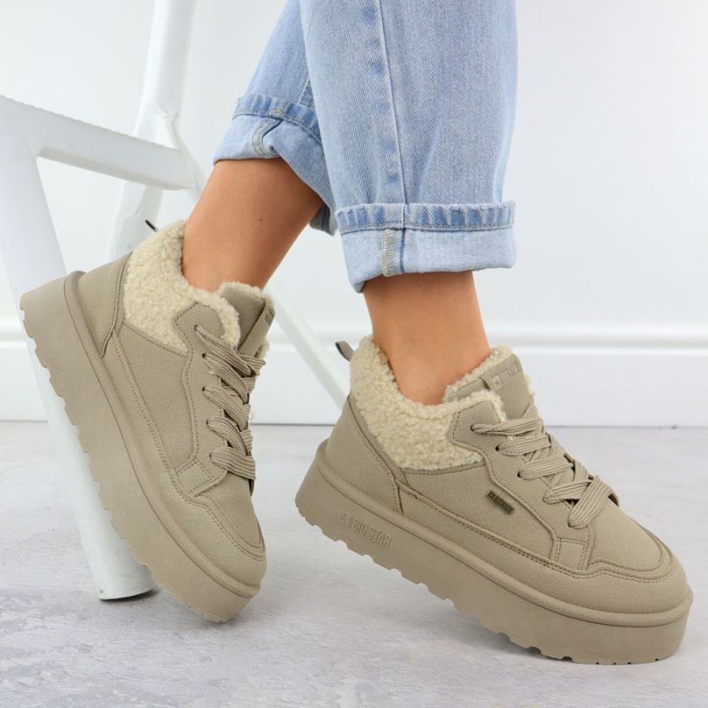 6. Big Star W Sheepskin Ankle Boots SS274105 INT2171A