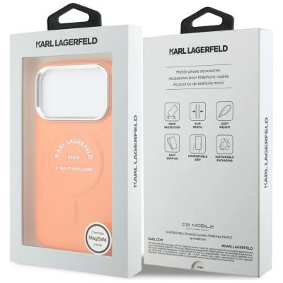 8. Karl Lagerfeld Karl RSG Logo MagSafe Case for iPhone 17 Pro - Orange