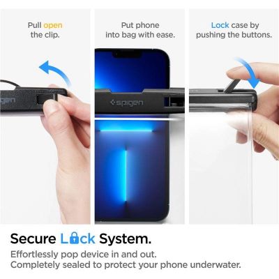 8. Spigen Spigen Aqua Shield A601 case waterproof IPX8 - transparent 2 pcs.