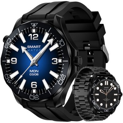 2. VELTORI VT150-1 Smartwatch Black Silicone Strap + Black Bracelet