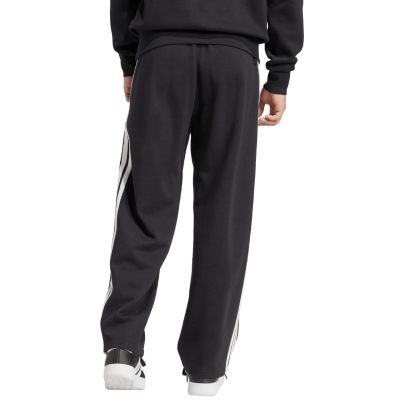 3. Men's adidas Essentials Three Stripes Fleece Wide Leg Pants Black JM1770