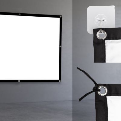 4. MACLEAN PROJECTION SCREEN, 120", 240X180CM, 25MM BORDER 4:3, TENSION HOOKS MC-169