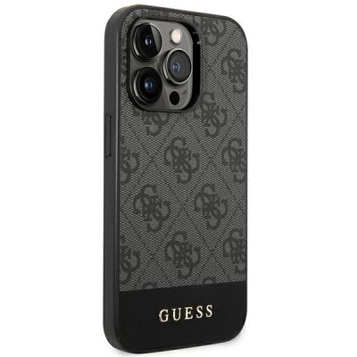 4. Guess GUHCP14XG4GLGR iPhone 14 Pro Max 6.7" grey/grey hard case 4G Stripe Collection