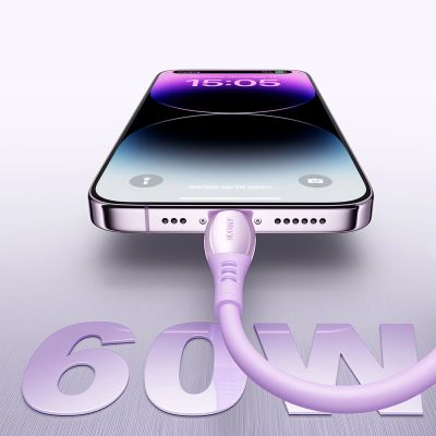 7. Joyroom S-A59 Vibrant Series 60W USB-C - USB-C Cable 1.2m - Purple