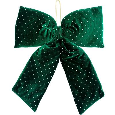 6. GREEN DECORATIVE BOW 39x50CM MICA