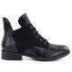 6. Women's patent leather ankle boots, black, Vinceza HX27-16524
