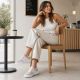 6. Beige leather sneakers Remonte Rieker D3E00-60
