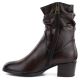 3. Women's high-heeled ankle boots with a gathered upper, brown Vinceza 58682