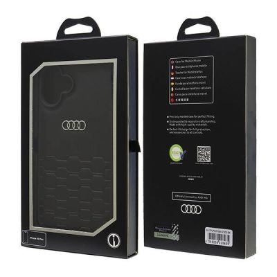 7. Audi Synthetic Leather iPhone 16 Plus 6.7" black/black hardcase AU-TPUPCIP16M-GT/D2-BK