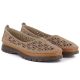 4. Women's leather openwork brown shoes Sergio Leone SP006