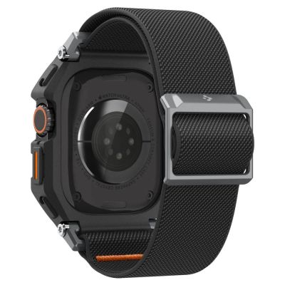 2. Spigen Lite Fit Pro Strap + Tempered Glass Screen Protector for Apple Watch Ultra 49mm - Black