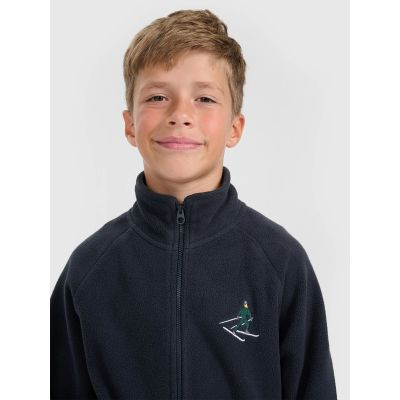 4. 4FWarm fleece with stand-up collar for boys 4F 4FJRAW25TFLEM438-31S