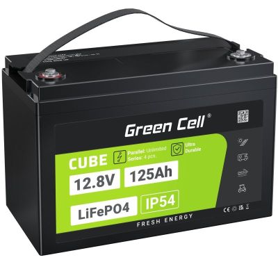 26. Green Cell CUBE LiFePO4 battery 125Ah 12V/12.8V 1600Wh LFPGC12V125AH