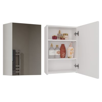 POLA BATHROOM CABINET 1 DOOR MIRROR WHITE