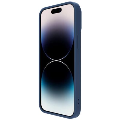 6. Nillkin CamShield Silky Silicone Case iPhone 14 Pro Max Silicone Cover with Camera Protector Blue