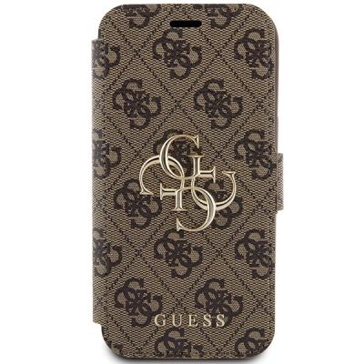 3. Guess 4G Big Metal Logo Case for iPhone 13 / 14 / 15 - Brown