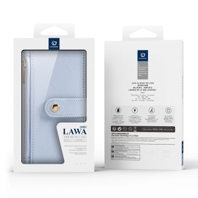 11. Dux Ducis Lawa iPhone 16 Pro Leather Case with Detachable Magnetic Wallet - Blue