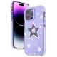 3. Kingxbar Heart Star Series case for iPhone 14 Plus purple star case