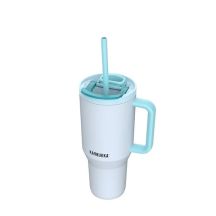 Kambukka Rio Tumbler 950ml Frosty Coconut Thermo Mug with Telescopic Straw