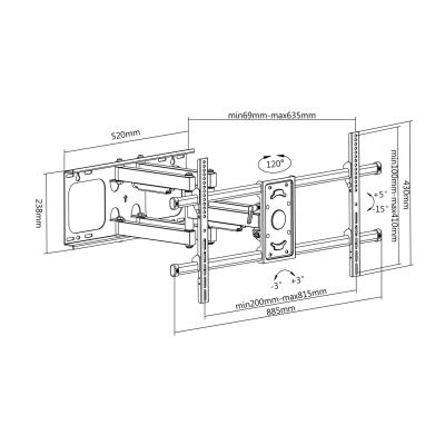 7. Equip Sienu laikiklis 650324 TV mount 37'-90''