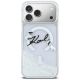3. Karl Lagerfeld Liquid Glitter Karl Script Logo MagSafe Case for iPhone 17 Pro Max - Clear