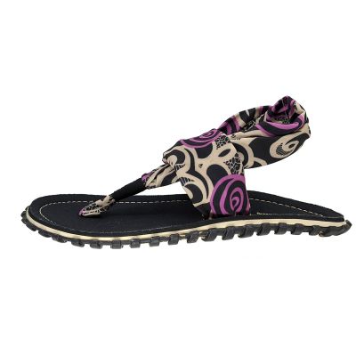 11. Gumbies - women's Slingback flip-flops - BLACK SWIRLS
