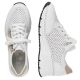 18. Rieker W N6304-80 white leather wedge shoes