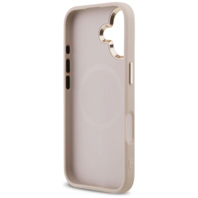 7. Guess 4G Triangle Logo MagSafe Case for iPhone 17 - Rose Gold