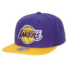 Mitchell &amp; Ness NBA Los Angeles Lakers NBA Team 2 Tone2.0 Snapback NBA Lakers Cap HHSS3264-LALYYPPPPRYW