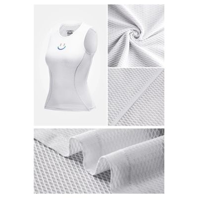 9. Rockbros YDBX001 Women's Quick-Dry Sleeveless Cycling Jersey M/L - White