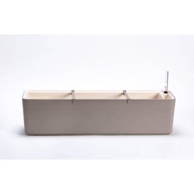 URBALIVE BERBERIS Rectangular Self-Irrigation Planter 80 x 20 cm, Light Gray