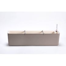 URBALIVE BERBERIS Rectangular Self-Irrigation Planter 80 x 20 cm, Light Gray