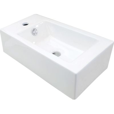 Ceramic countertop washbasin, left