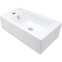 Ceramic countertop washbasin, left