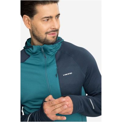 VIKING Birger Man men's sweatshirt with a hood, blue and navy blue, XXXL