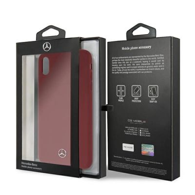 7. Mercedes Silicone Line Case for iPhone Xs Max - Red