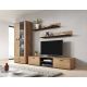 7. Shelf 125cm (2 pcs) SOHO lefkas oak + black