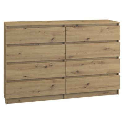 2. M8 MALWA CHEST OF DRAWERS 140CM 8 DRAWERS ARTISAN