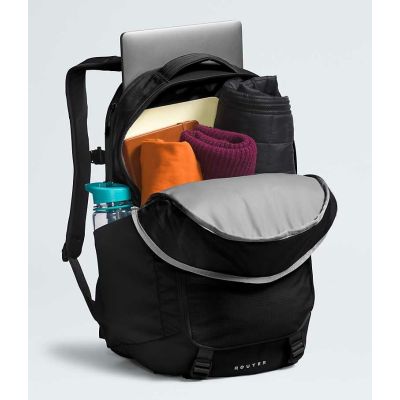 2. The North Face Router Backpack Black Nylon, Recycled Polyester